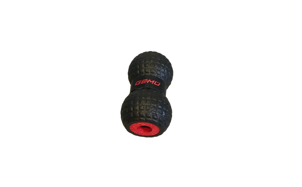 Double Ball mit Firmenlogo in Schwarz-Rot